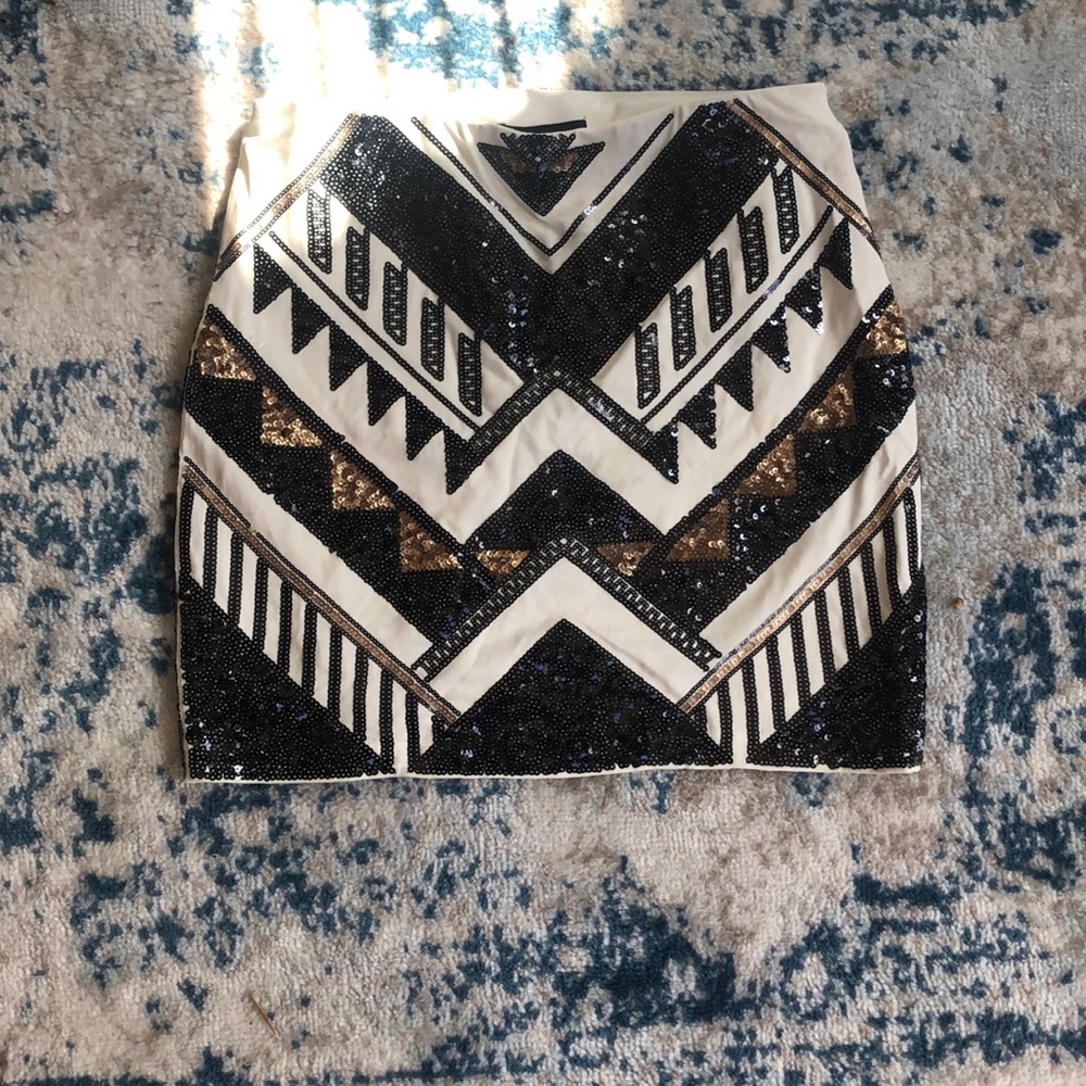 Express Sequin Mini Skirt